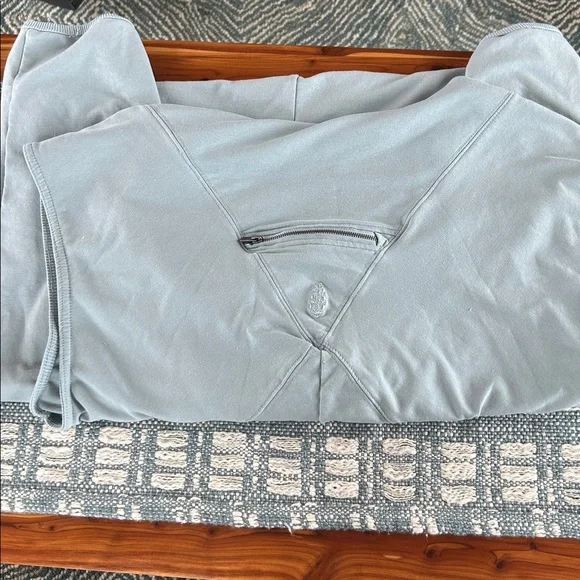 Free People Movement Nothing but Sweat Hooded Jumpsuit ~ Artic Blue - Picture 6 of 6